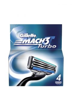 Gillette Mach3 Turbo Barberblade, 4 stk.